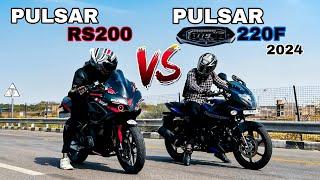 PULSAR RS200 VS PULSAR 220F 2024 MODEL||DRAG RACE ||RACE TILL THEIR POTENTIAL ||