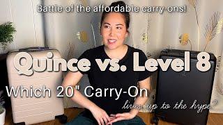 Cute + Affordable Carry-On Suitcases for Travel: Quince 20" Carry-On v. Level8 Textured Carry-On 20"