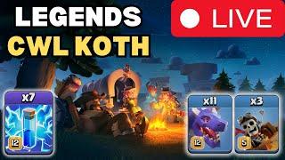 Zap dragons again, Legends into KOTH #giftedbysupercell  #coclive #live