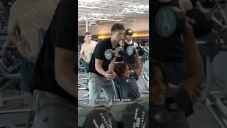 Teaching him how to lift !