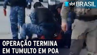 Operação da Guarda Municipal termina em tumulto em Porto Alegre | SBT Brasil (06/10/22)