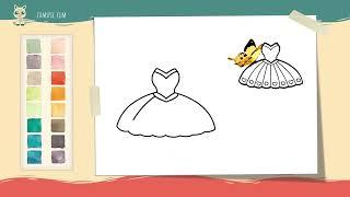 Beautiful Dress for a Princess   How to Draw