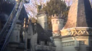 Incendie de toiture au château de Salvert à Neuillé (Maine-et-Loire)