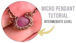 Wire Weave Mini Pendant Tutorial - Small or Micro Wire Wrapped Necklace - Intermediate Level