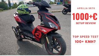 Aprilia SR70 Top Speed Daily Setup Review & on Board