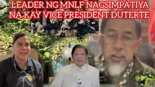 LEADER NG MNLF NAGBANTA DAW ITO SA GINAWA KAY VICE PRESIDENT SARAH DUTERTE ITO NA SABI NG DWENDI