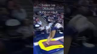 Suni Lee 9.95 on vault! what score would you have given her? #collegegymnastics #auburntigers