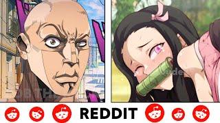 Nezuko Kamado vs Reddit (The Rock Reaction Meme) Anime vs Reddit