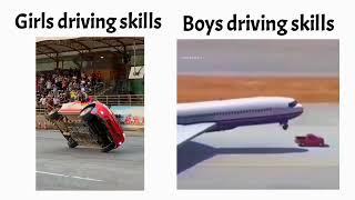 Girls vs Boys Driving skill  | Girl vs Boys | WFB VIDEOS