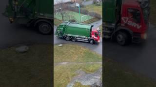 How Garbage Truck  Turns ↩️ Narrow Street  Sweden  #shorts #ytshorts #youtubeshorts