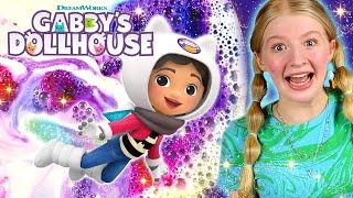 Gabby's Galaxy DIY!  Spa Science Color Drop Food Art  | GABBY'S DOLLHOUSE