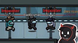 Sleepy BadBoyHalo Play AMONG US With Dream, Sapnap and Punz. \\ Best BadBoyHalo Moments Ever!