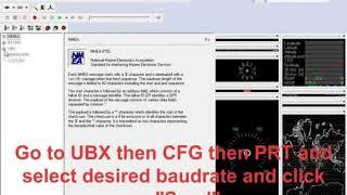 How to change baudrate of Ublox GPS using ucenter