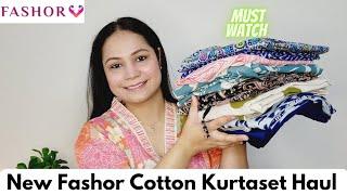 New Fashor Kurtaset Haul | Cotton Kurtaset For College/Office wear | Stylingtipswithvagisha #fashor