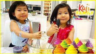 Emma and Kate Bake Cupcakes for the family!