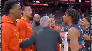 Trae Young, John Collins & Jaden Ivey Get into a Heated Confrontation after the Game