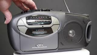 Yorx AM/FM Cassette Recorder Mini Boombox