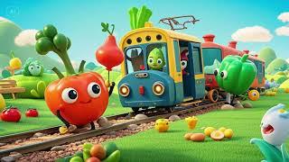 Hop on the Train, It’s Veggie Time! | Nursery Rhymes & Kids Songs