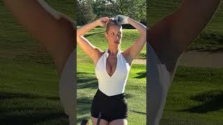 Amazing Golf Swing you need to see | Golf Girl awesome swing | Golf shorts | Paige Spiranac