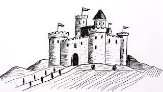 How to draw a castle