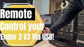 Connecting an Ender 3 V3 SE printer to your computer or home network via  USB port and why to do it.