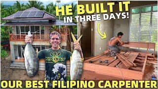 BEST FILIPINO CARPENTER - Beach Land Life In Davao Province (BIG FISH!)