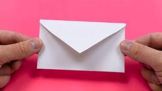 Оригами: конверт. Как сделать конверт из бумаги А4 без клея и без ножниц - простое оригами