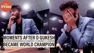 Moments after D Gukesh became the youngest-ever World Chess Champion