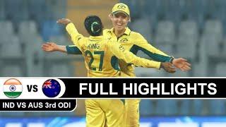 INDIA WOMAN'S VS AUSTRALIA WOMAN'S 3RD ODI HIGHLIGHTS 2024 | IND W VS AUS W 3RD ODI HIGHLIGHTS 2024