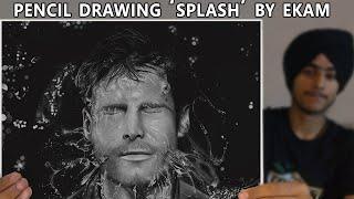 Pencil drawing time lapse. Splash by ekam art  #pencildrawing #hyperrealism #drawingtimelapse