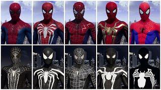 Symbiote suit of All Spider-Man in Marvel's Spider-Man (Side by Side)