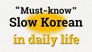 [Slow Korean] 300 Must-know Korean Phrases in daily life | Reading Korean Alphabet 