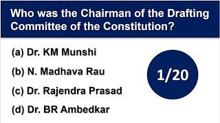 Indian Constitution MCQ || Constitution of India || MCQ on Constitution of India || New GK Questions