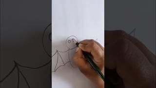 Easy bat  drawing for kids #viralvideo #shorts #learn #art #trending #easydrawing