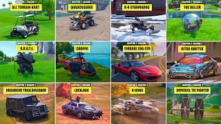 Evolution of All Fortnite Vehicles (Chapter 1 Season 4 - Chapter 6 Mini Season 1)