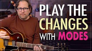 Play the chord changes with just ONE scale! (using modes) - How Modes work. Guitar Lesson VG31