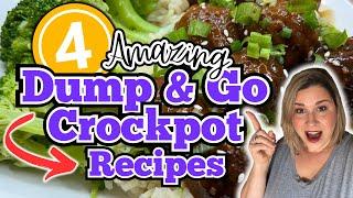 4 UNBELIEVABLE DUMP & GO CROCKPOT RECIPES! | QUICK & EASY ways to use FROZEN Meatballs!