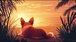 Chill at the Coast with Corgi | Relaxing LoFi Sounds for a Peaceful Day by the Ocean | LoFi Hip Hop