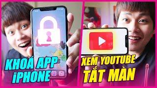 MẸO KHOÁ APP iPHONE BẰNG MẬT KHẨU/ NGHE NHẠC YOUTUBE TẮT MÀN SIÊU ĐƠN GIẢN