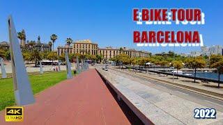 Electric Bike Tour in Barcelona- (4k 60 fps)- Spain