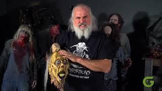 Zombiekopf mit beweglicher Zunge - Halloween Handpuppe