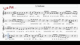 L' Italiano (Toto Cutugno) - Flauto - Note - Spartito - Karaoke - Instrumental