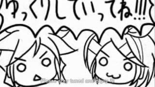 Kagamine Rin & Len "RL Katsuzetsu kenshouka" (Examination Song of Fluency) English subtitles