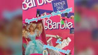 VINTAGE BARBIE DOLL FASHION REVIEW! 80s BARBIE FASHION HAUL! DINNER DATE BARBIE FASHION!