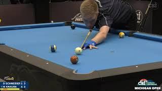 10-BALL ▸ 2021 CSI Michigan Open  ▸ D. Schneider vs M. Krause