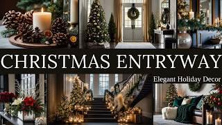 Christmas Entryway Ideas 2024 | Bold & Elegant Holiday Decor