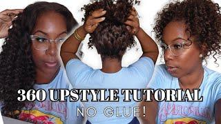 360 Invisi-Band UPSTYLE Tutorial NO GLUE Wig Install Bobbi Pin HACK with Mousse OMGHerHair