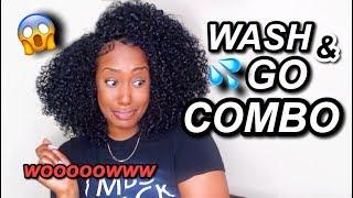 THIS WASH AND GO COMBO THO??? | HYDRATED AND DEFINED!!!