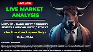  10 Jan 2024 || Live Trading Today in Nifty 50 & Bank Nifty || @TheTradeBullOfficial