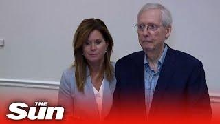 Mitch McConnell freezes up for second time in public appearance